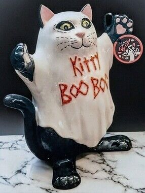 NWT 2022 Blue Sky Kitty Boo Boo Black Cat Ghost Heather Goldsmith